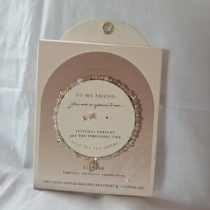 Beloved & Inspired 14kt Gold Dipped Bracelet & Earring Set See Details